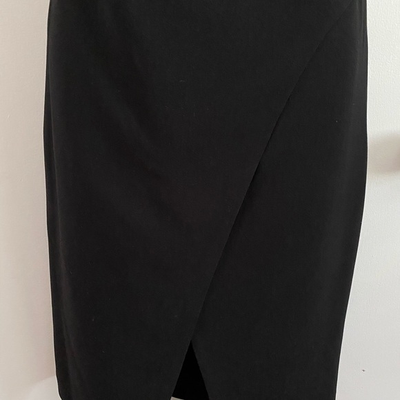 NWT Halston Heritage Mock-Neck Draped Front Dress - Picture 8 of 9